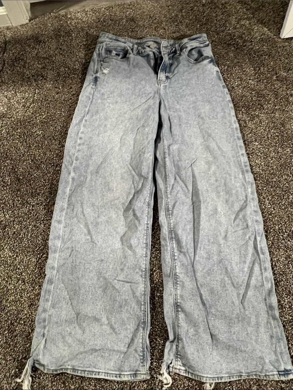 American Eagle Outfitters Light Blue Wide-Leg Jeans